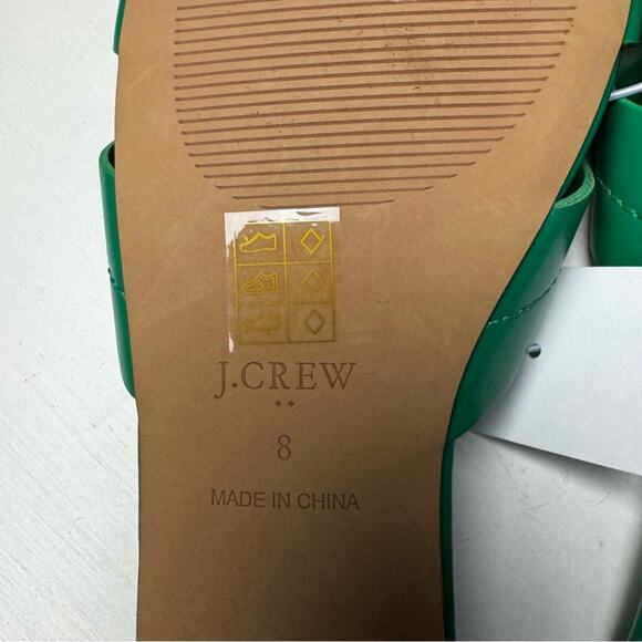J. Crew Women’s Low Heel Dublin Green Knotted Sandals Sz 8 - Picture 7 of 7